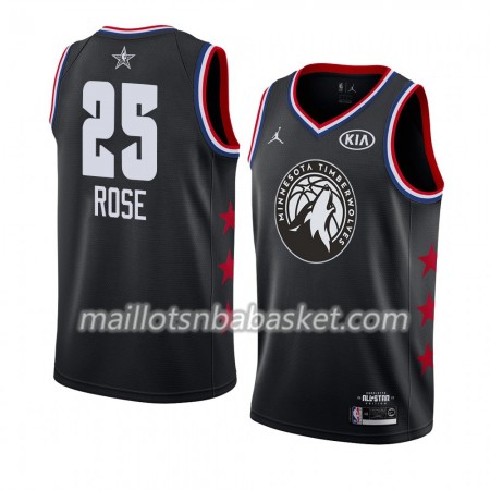Maillot Homme Minnesota Timberwolves Derrick Rose 25 2019 All-Star Jordan Brand Noir Swingman